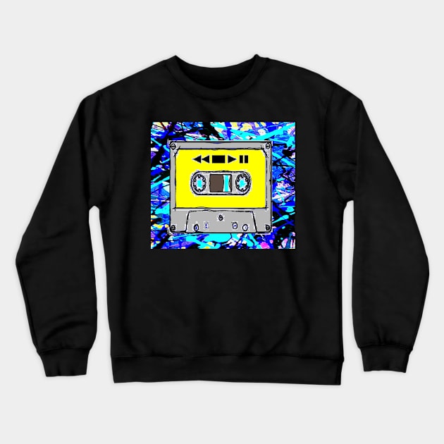 cassette paint popart 2 Crewneck Sweatshirt by LowEndGraphics